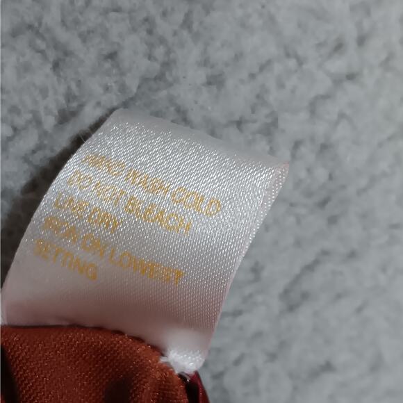 Vintage Gilligan & O'malley Nightgown XL Velour Soft Rusty Orange Sleeveless - Picture 7 of 9